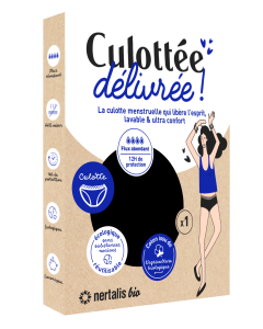 Nertalis Bio Culotte Menstruelle Noire Flux Abondant Taille M