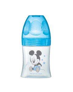 Dodie Biberon Sensation+ 150ml Bleu Mickey 0-6 Mois Tétine Plate Débit 1