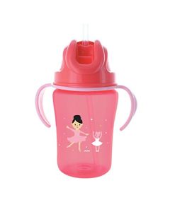 Dodie Tasse Paille +18 Mois 350Ml Rose
