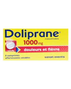 Doliprane 1000mg 8 comprimés effervescents