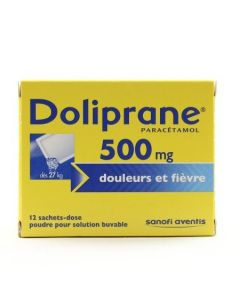 Doliprane 500mg 12 sachets