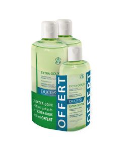 Ducray Shampoing Extra-Doux 2x400ml + Shampoing Offert 200ml 
