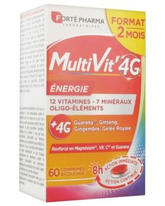 Forté Pharma Multivit' 4G Energie 60 comprimés Effervescents