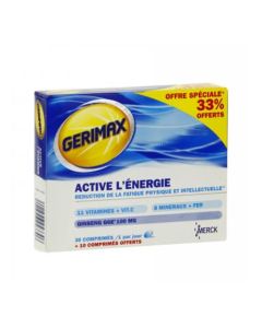 Merck Gerimax Active l'Énergie 30 Comprimés + 10 Comprimés Offerts