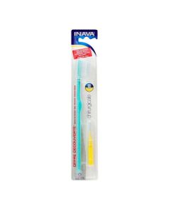 Inava Brosse à dents Chirurgicale 15/100 + Brossette mono compacte Jaune offerte