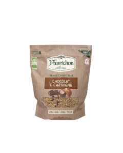 Favrichon Muesli Croustillant Chocolat & Châtaigne Sachet refermable 375g