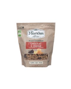 Favrichon Muesli Croustillant Chocolat Orange Sachet refermable 500g