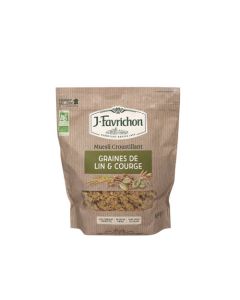 Favrichon Muesli Croustillant Graines de Lin & Courge Sachet refermable 450g