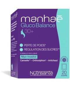 Manhaé Gluco Balance 30+ Perte de Poids 20 Sachets 