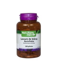 Nat&Form Original Levure de Bière Revivifiable 200 Gélules