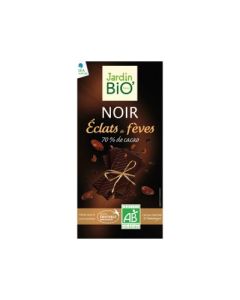 Jardin bio chocolat noir aux éclats defèves 100g