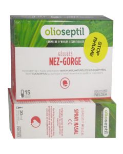 Olioseptil 15 gélules nez-gorge + Spray Nasal 20ml