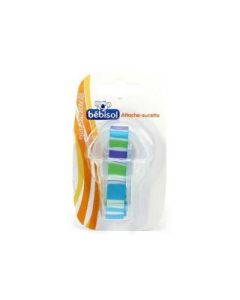 Bébisol Attache-Sucette Tissu Avec Anneau Souple  1 Unité