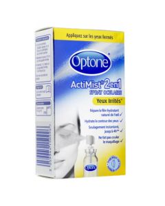 Optone Actimist 2 en 1 Spray Oculaire Yeux irrités 10ml