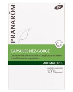 Pranarôm Aromaforce Capsules Nez-Gorge Bio 30 caps