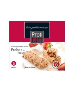 Protidiet Barres Protéinées Arôme Fraise et Yaourt 5 Barres