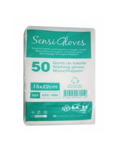 Sensiglove Gant de Toilette à Usage Unique 50 Gants