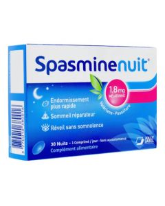 SpasmineNuit 1,8mg Mélatonine 30 Comprimés