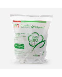 Velpeau CotoBio Rectangles de Coton Bio 8x10cm Sachet de 180